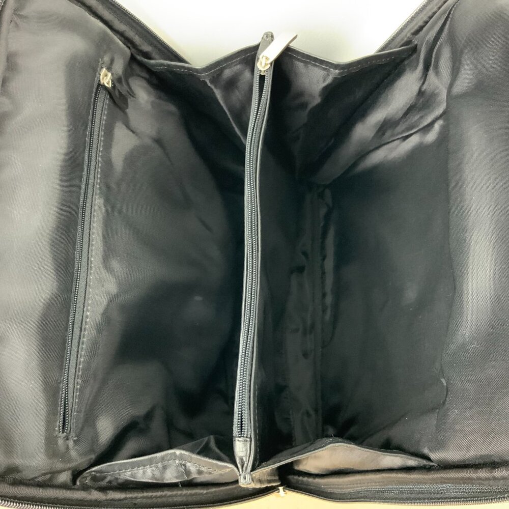Genuine Leather Medium Black Backpack Organizer Business Travel - Picture 13 of 16